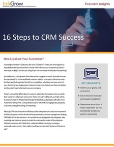 16 steps to CRM Success
