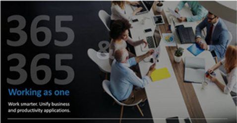 D365 Working as One - Dynamics 365 Unifies business & productivity applications